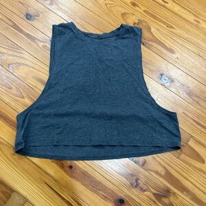 Lululemon Sleeveless Charcoal Gray Women's Cropped Muscle Tee